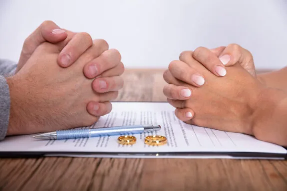 Couple going through a divorce