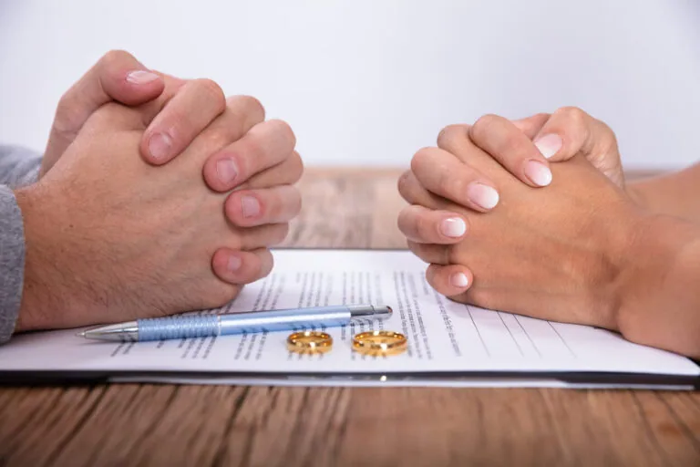 Couple going through a divorce